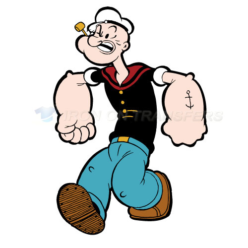 Popeye the Sailor Man Iron-on Stickers (Heat Transfers)NO.3616